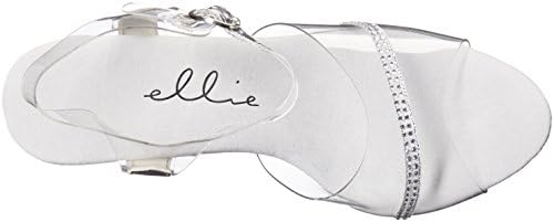 Ellie Shoes womens 521-jewel-w Heeled Sandal, Clear, 9 Wide US | Image 4