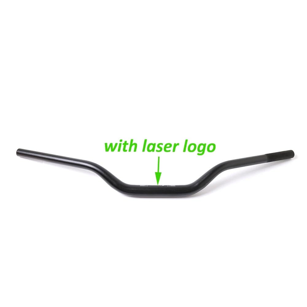 Rury sterujące motocykla 28mm 1-1/8 ''kierownica motocykla stop aluminium CNC piaskowanie kierownica pasuje do Yamaha 530 R6 R3 CBR1000RR(Black-laser logo)