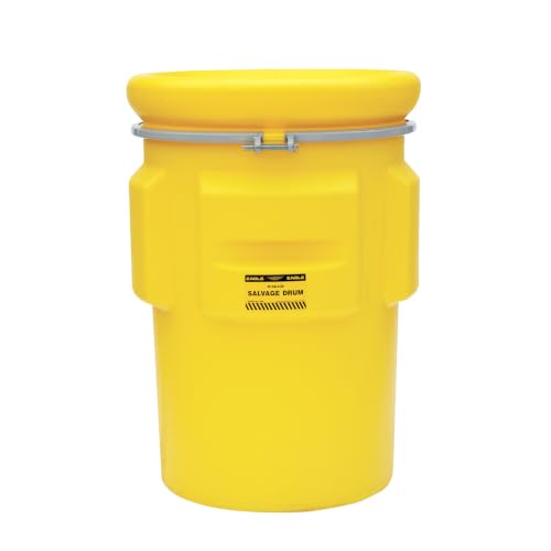 Eagle Plastic Drum, 95 Gallon Drum, DOT Compliant, Made in USA, Yellow