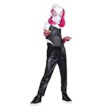 Marvel Girls Spider Gwen Costume, Spider Man Gwen Stacy Kids Superhero Halloween Costume, Child - Officially Licensed Medium