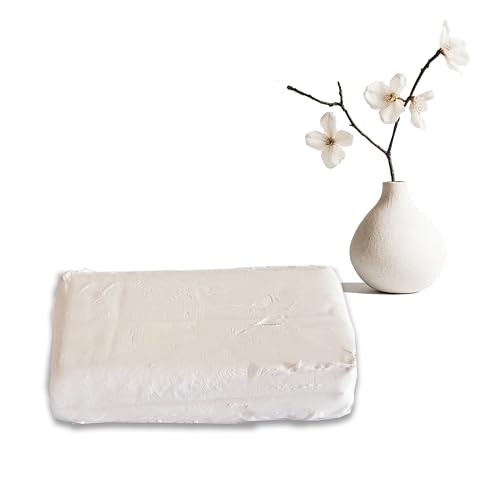 Arcilla de secado al aire blanca 500 g – Pasta para modelar sin horno, ideal para manualidades y escultura, fácil para principiantes, acabado fino y pintable, baja contracción y sin grietas