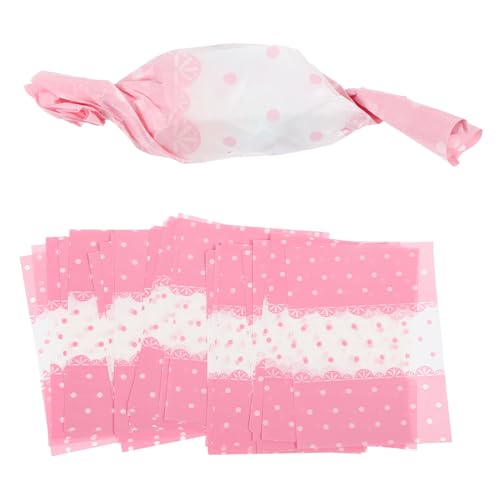 TEHAUX 500個 砂糖包装紙 ですれーす スイーツ スィーツ キャンディーの包装紙 キャンディーベーキングペーパー キャラメル用キャンディーラッパー シュガーペーパー 砂糖の包装紙 赤