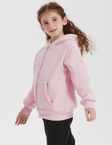 Image of Kids Sherpa Lined Zip Up Hoodie Winter Warm Fleece Jacket 4-15Y