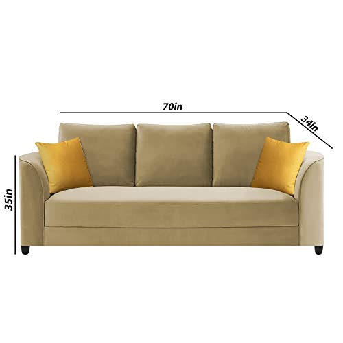 Image of Francis 3 Seater Sofa Set for Living Room (Cream Fabric)
