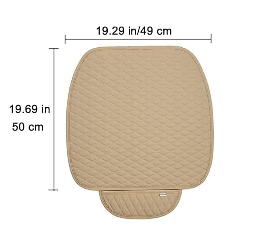 Image of Car Seat Mat Vehicle Seat Cover Car Seat Cushions Front Single Seat Cover (Pack of 01) (Car Seat Cover Cream)