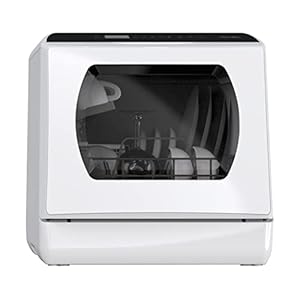 hermitlux Mini-vaatwasser, werkblad, voor gebruik met of zonder kraan, 43 cm breed, voor 4 sets, geschikt voor…