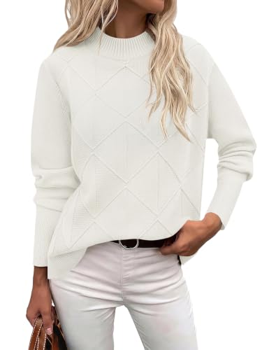 Fall Sweaters for Women 2026 Ribbed Mock-Neck Tops