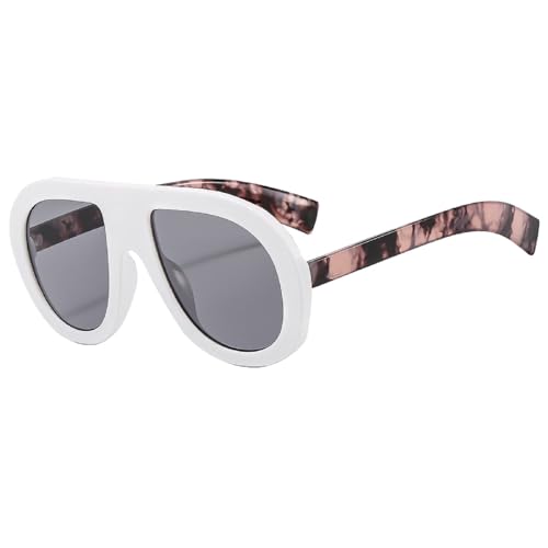 Image of Popular Fashion Pilot Sunglasses Women Retro Chunky Designer Men Punk Gradient Shades UV400 Oversized Sun Glasses