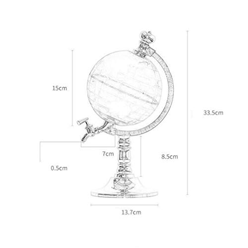 Jiutong Globe Wine Separator Cannon Beer Gieten Wijn Bier Machine Wijn Toren Bar Drinken Fontein KTV-benodigdheden, 1.5L,B - Image 3