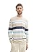 TOM TAILOR Herren 1043234 Strickpullover mit Streifen aus Baumwolle, 36225-Sand White Multi Color Stripe, Medium MI 4 günstig Kaufen-TOM TAILOR Herren 1043234 Strickpullover mit Streifen aus Baumwolle, 36225-Sand White Multi Color Stripe, Medium