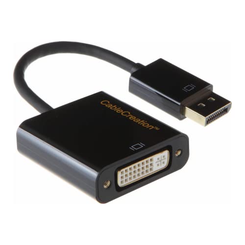 Image of CableCreation DisplayPort to DVI Adapter Cable, DP to DVI-I Converter Male to Female, Support 1080P@60Hz Full HD, 0.5 FT
