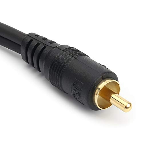 Jsj Rca (M) To 2 Rca (F) Stereo Audio Y Adapter Subwoofer Cable (24K Gold Plated) 1 Male To 2 Female Y Splitter Connectors Extension Cord (20Cm/0.5Ft) #TOP4