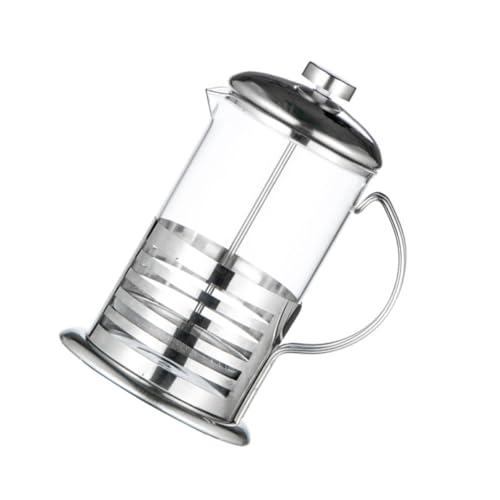 ROMISBABA Cafetera Francesa de Vidrio Resistente al Calor de 600ml Filtro de Acero Inoxidable, Multiusos y Fácil de Limpiar para Uso Doméstico y Preparación de Té
