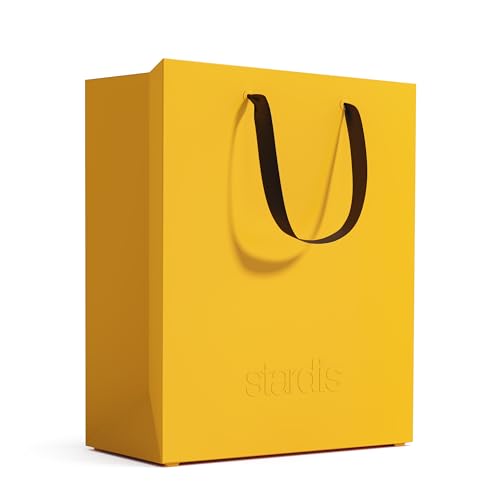 stardis binbox Design Papierkorb eckig stylischer Papiereimer mit Tragegriffen für Büro Office Kunststoff Mülleimer Abfalleimer Müllkorb (gelb)