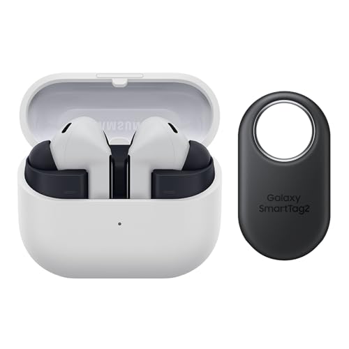 Image of SAMSUNG Galaxy Buds 3 FE (2025) + Galaxy SmartTag2, True Wireless Bluetooth Earbuds, Active Noise Cancellation, Powerful Sound, Clear Calls, Long Lasting Battery, Gray [US Version, 2 Year Warranty]