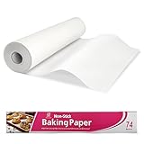 EVOKK White Baking Paper 38CM x 74M Greaseproof Parchment Paper Roll Non-Stick, Oven Safe, Food-Grade Baking Sheets for Cooking, Air Fryer, Pastries & Butcher Paper Use