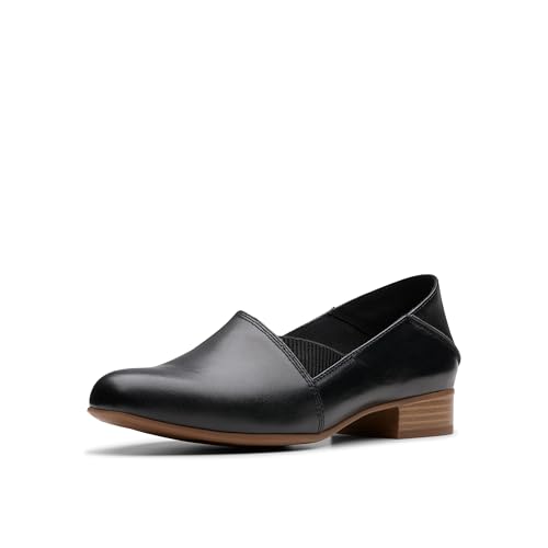 Clarks Collection Women's Juliet Trim Loafer, Black Leather, 11 Medium US