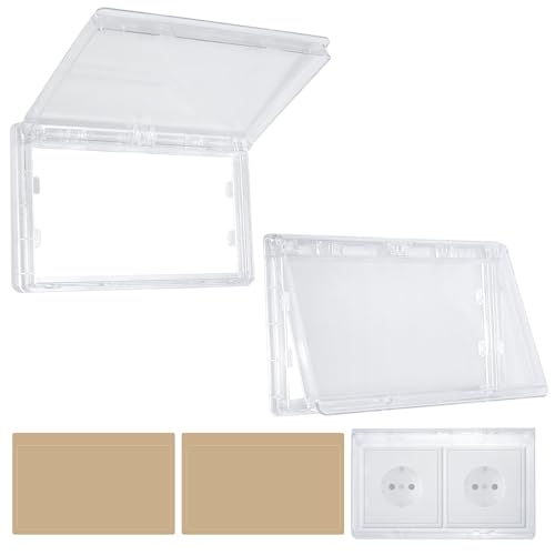WYYFXY® 2 Stück Schalter Abdeckung 2 Fach Selbstklebend...