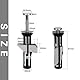 Neu Toilettensitz Schraubensatz, Universal lang, Edelstahlmutter Schraube, Toilettendeckel Wartung Zubehör, einfach zu installieren (Screws-JS2)
