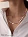 FindChic Herringbone Chains for Women Flat Chain 18K Rose Gold Plated 18'' Necklaces Stainless Steel Snake Link Rock Hip Hop Punk Jewelry