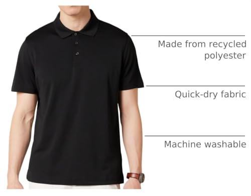 Image of Amazon Essentials Men's Moisture Wicking Golf Polo Shirt, Short Sleeve, Slim-Fit, Quick-Dry, Active Wear