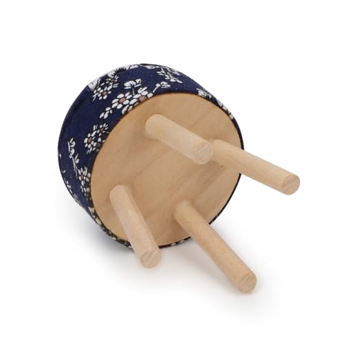Cutemini DJ0040 Dollhouse Stool Miniature Round Upholstered 1:12 Scale Wooden Stool Ornament Dollhouse Furnishing Accessories Mini Scene Furniture thumb #2