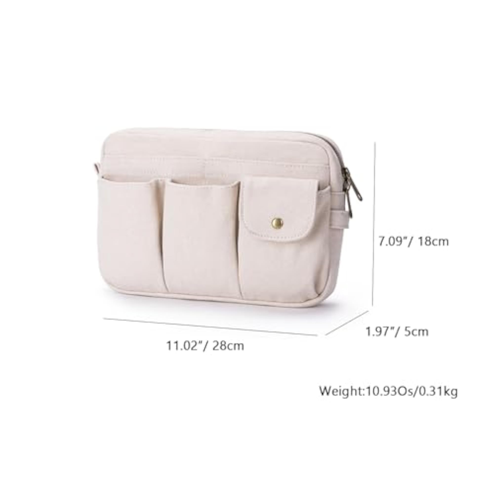 Large Capacity Cosmetic Bag with Multiple Compartments for Easy Organization