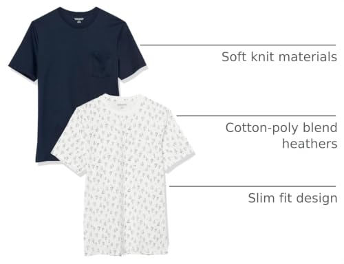 Image of Amazon Essentials Men's Short-Sleeve Crewneck Pocket T-Shirts, Pack of 2