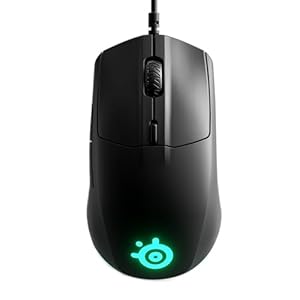 SteelSeries Rival 3 Gaming-Maus – optischer TrueMove Core-Sensor mit 8500 CPI – 6 programmierbare Tasten – USB – geteilte Triggertasten – Schwarz