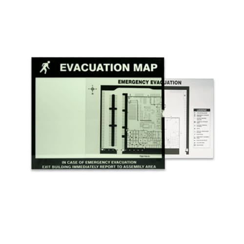 Support de carte d'évacuation Accuform DTA235 cadre de signalisation mural pour plan de secours