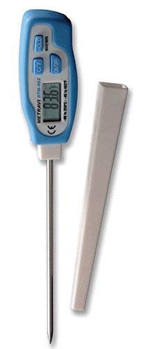 Thermocare Plastic MAX/MIN Function Waterproof Pen Type Digital Thermometer with Probe Protection Sheathe Pocket Clip for Cooking – Blue