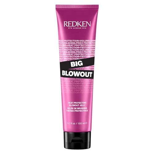 Redken Big Blowout Heat Protection Jelly Serum | Offers Shine and Texture | Frizz Control | Volume for Fine Hair | Blowdry Gel | For All Hair Types