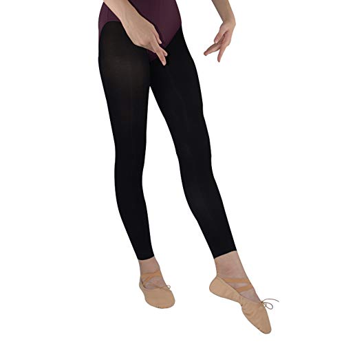 DANCEYOU 2 Pares sin Pies Ballet Medias Leggings Mallas de Baile de Ballet 70 Den Microfibra Opaco para Mujeres y Niñas Altura 140-180cm Negro L