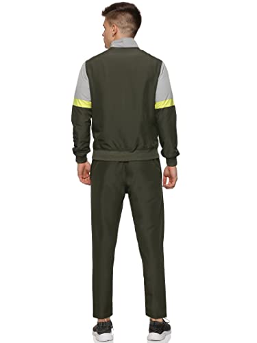 Image of Men's ColorBlock Track Suit for Running & Gym Purpose Polyester Full Sleeve Sports Tracksuit | Sports Track Suit | #21k1