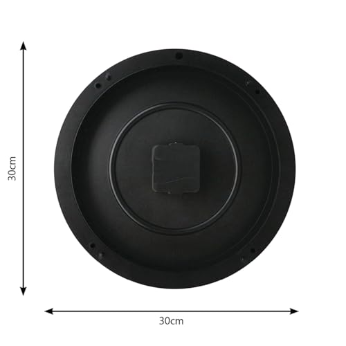 Image of IIK COLLECTION Plastic Designer Analogue Sweep Silent (No Tic-Tic Sound) Quartz Movement Round Wall Clock for Home, Wall Clock for Living Room, Bedroom, (12 X 12-inch, 30 cm x 30 cm x 6 cm)