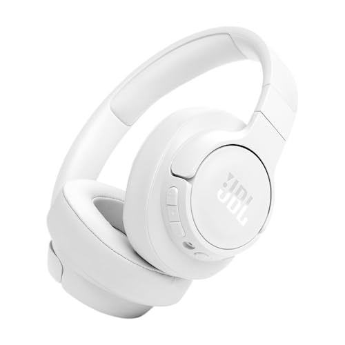 Image of JBL Tune 770NC Wireless Over Ear Headphones with Adaptive Noise Cancellation, Upto 70H Battery, Smart Ambient, Speed Charge, Customized EQ, Google Fast Pair, Multipoint Connect, BT 5.3 - White | Noise Cancellation, SmartAmbient, VoiceAware, JBL Pure Bass Sound, Multipoint Connection, 70 Hours Battery Life