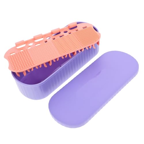 Cabilock Scatola Per Pulizia Dei Pennelli Da Trucco Contenitor Per Riporre Gli Strumenti Da Trucco Portapennelli Per Casa Per Viaggio Pratico e Sicuro