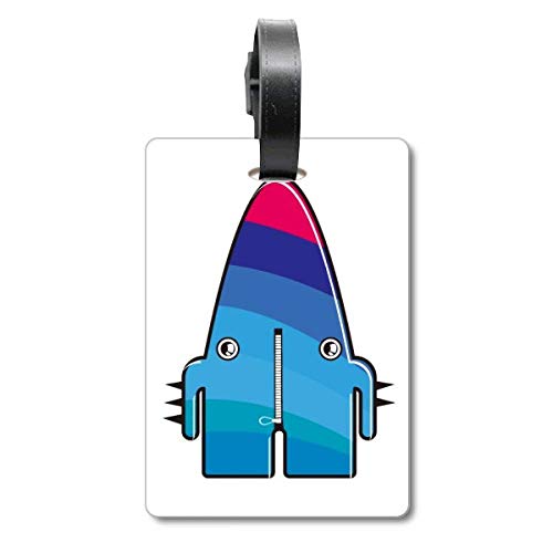 Étiquette de valise Univers et Alien Bleu : l'accessoire des vacances