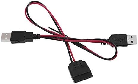 DCNETWORK Dual SATA to 8 Pin (6+2 Pin) Power Cable,Express Graphics Video Card Power Cable Adapter,7.8 Inch