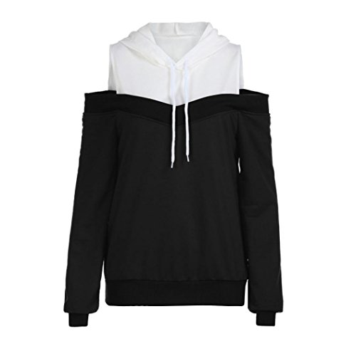 Lenfesh Femme Sweat Capuche Femmes Fille Gilet Veste De Sport Uni DéContracté Zippé Manche Longue (Asia M/FR 36-38, Noir)