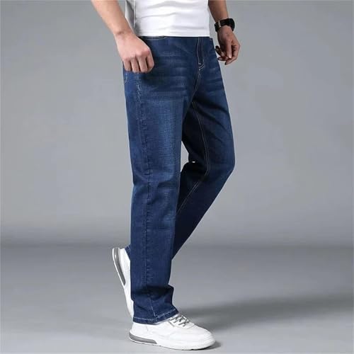 Men's Tall Jeans Extra Long Length Straight Stretch Denim Pants Business Classic Fit Trousers4