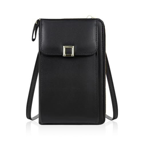 Small Crossbody Bags for Women, PU Leather Phone Purse Wallet, Mini Crossbody Purse with Adjustable Shoulder Strap