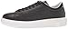 Armani Exchange Men's Thick Sole Leather Sneakers, Black, 8