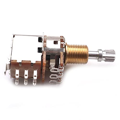 Potentiomètre guitare B500K push pull argent avec commutateur audio split shaft - 4