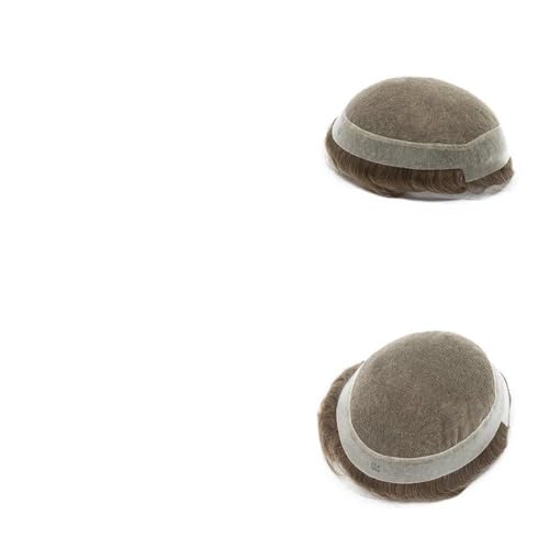 Men's bald wig Tupé transparente de Pu y encaje suizo for hombres, peluca for hombre de Australia, cabello humano, unidades de cabello for hombres, tupé, prótesis capilar masculina Bald cap(Off Black,