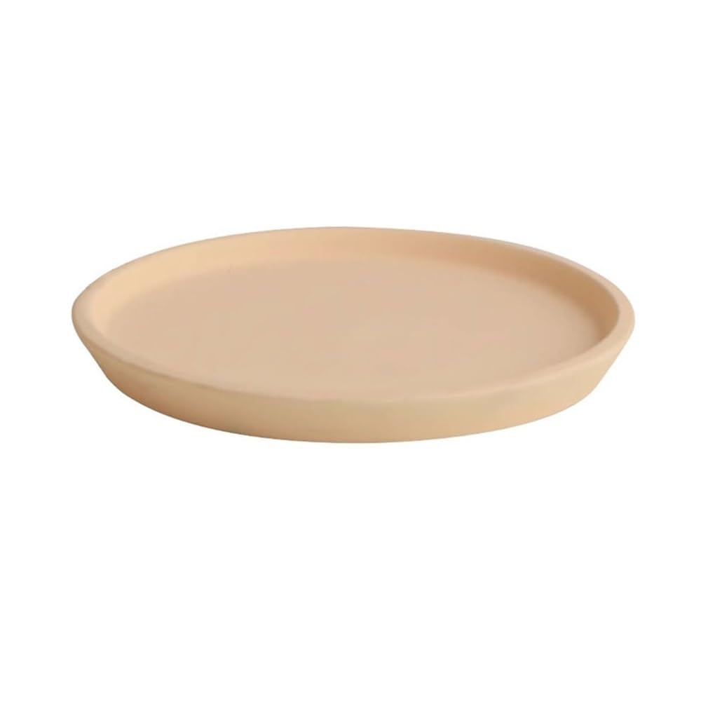 Leggero Vassoio for Piante in Stile scandinavo, vaschetta di drenaggio, for Decorazione d'interni, vasi for Fiori, sottovasi in Ceramica(Yellow,Grande)