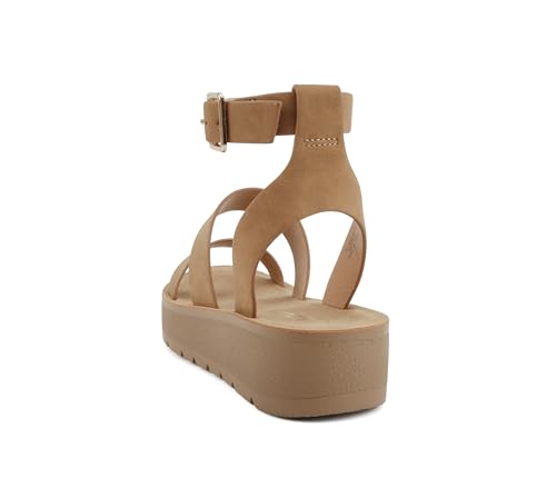 Image of Soda Glory ~ Women Open Toe Multi-Strap Flatform Sandals