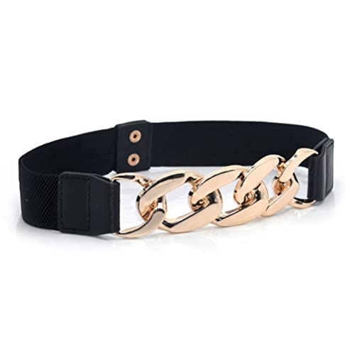 Women Elastic Stretchy Skinny Waist Belts for Dresses Thick Chain Belts Punk Thin Waistband3
