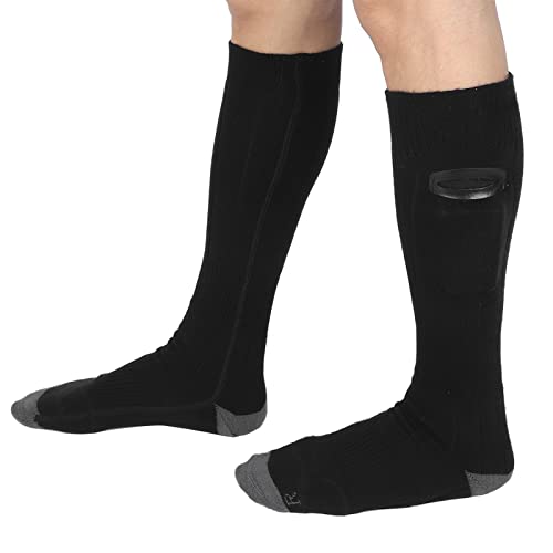 Sunfenle Washable Electric Double‑Sided Heated Socks Usb Charging With Temperature Control Black #TOP2