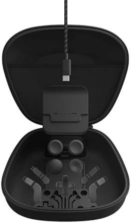 Complete Component Pack Replacement Parts Repair Accessories Kit with Storage Case, Charging Dock and Cable, 4 Thumbsticks, 4 Paddles, 1 D-Pad for Xbox One Elite Series 2 and Core Controller